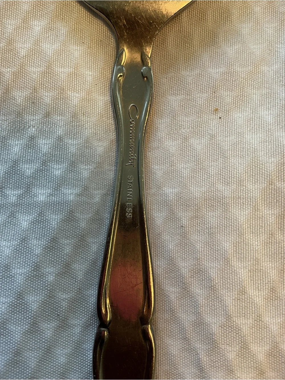 Vtg,Classic Silver Tone Serving Utensil Trio - Decorative Handles